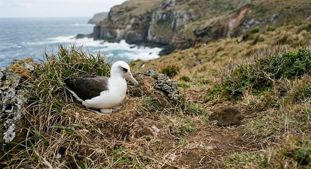 A ground-nesting island bird in habitat vulnerable to introduced predators