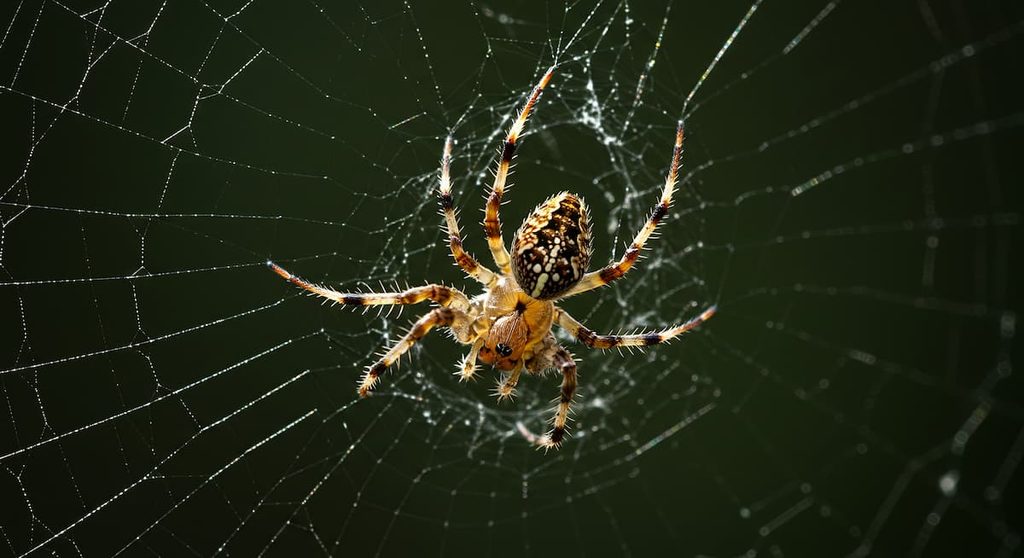 A spider displaying the eight legs typical of adult arachnids.