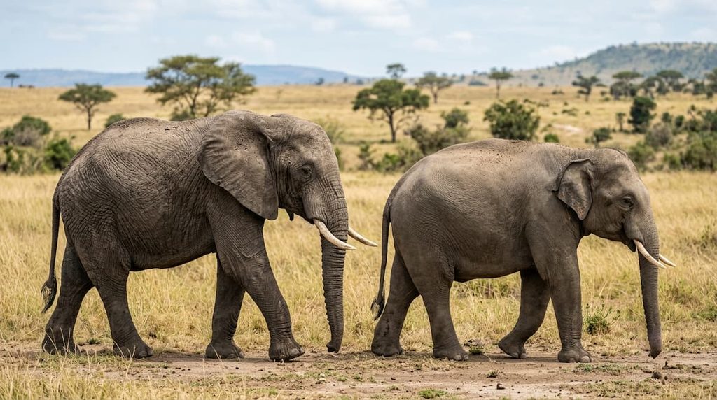 Two similar-looking animals illustrating the difficulty of identifying species by appearance alone.
