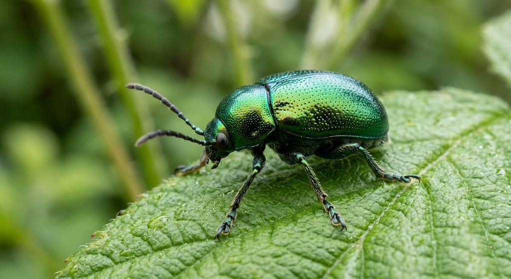 A beetle showing the characteristic body structure of an insect.